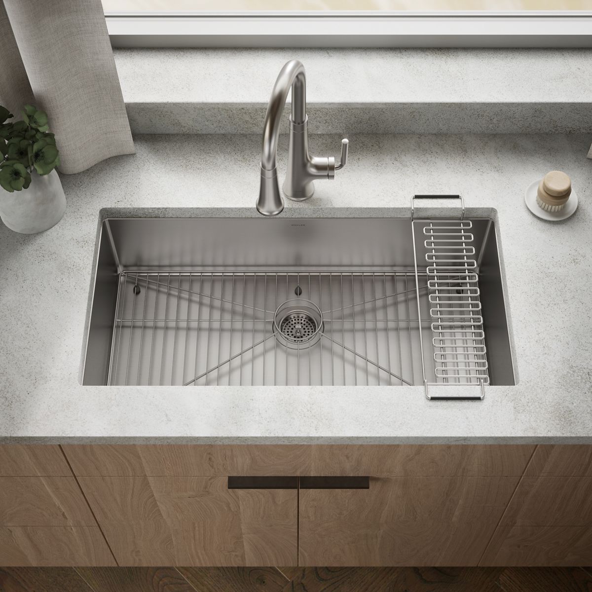 Strive® 35" undermount single-bowl kitchen sink