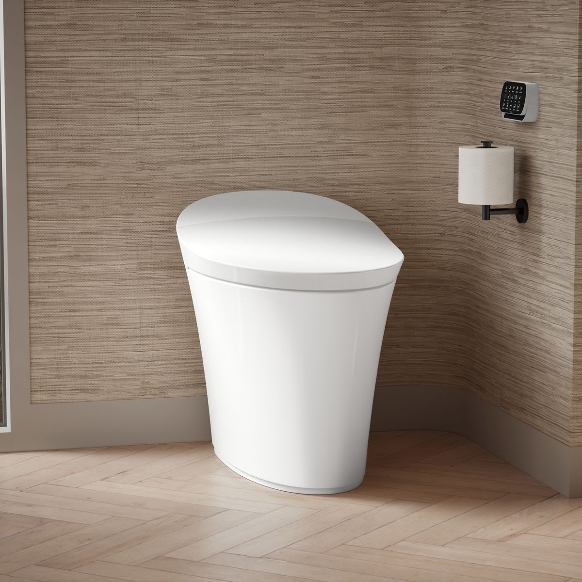 Veil® One-piece compact elongated smart toilet, dual-flush