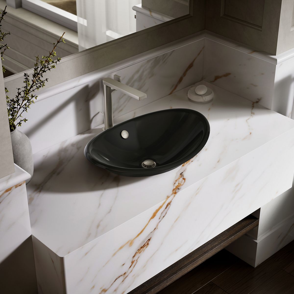 Iron Plains® 20-3/4" oval vessel bathroom sink