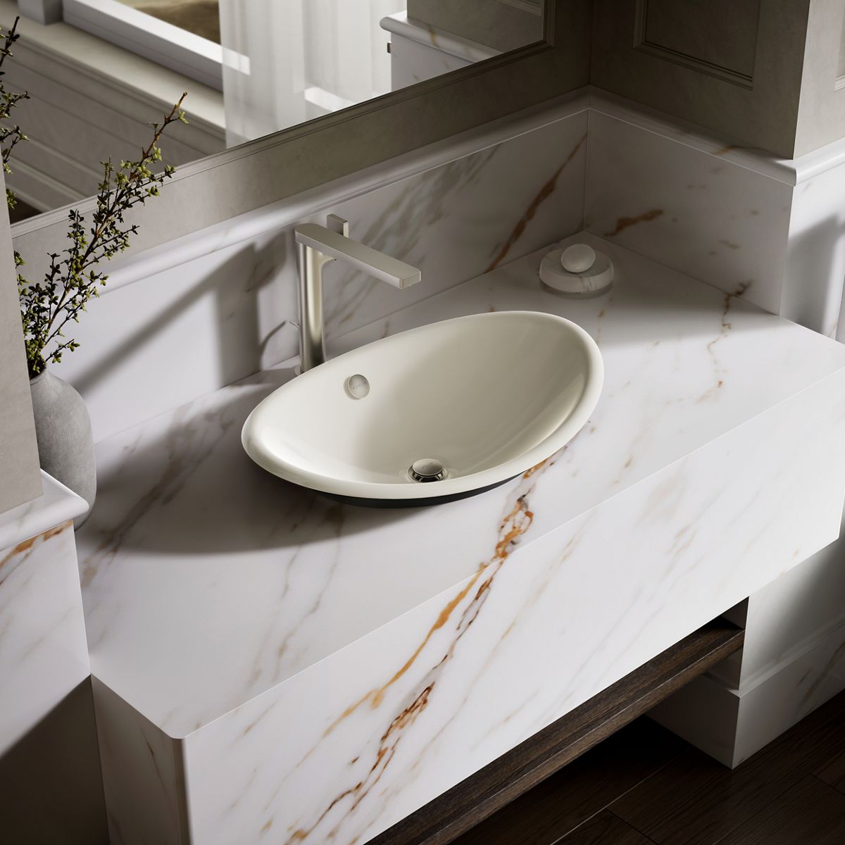 Iron Plains® 20-3/4" oval vessel bathroom sink