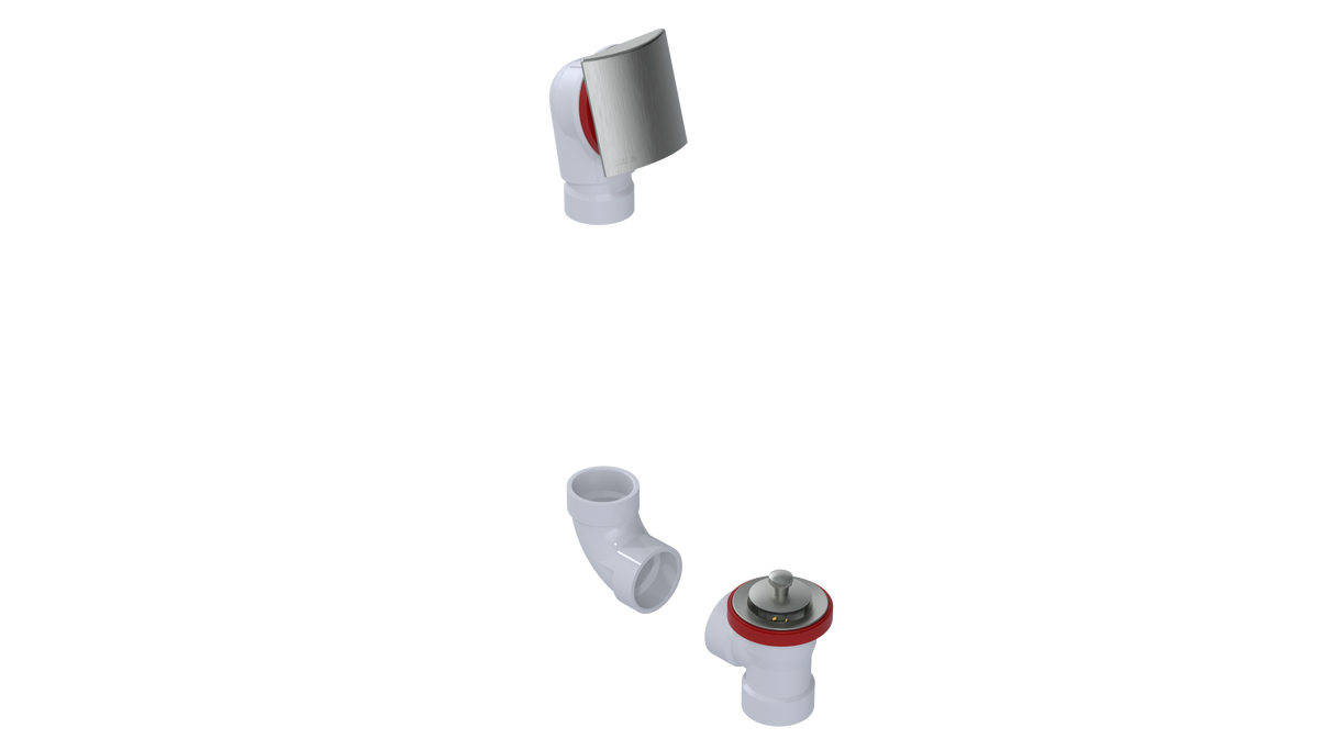 PVC DIRECT DRAIN WASTE & OVERFLOW LIFT & TURN KIT (541DLK)