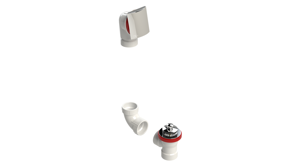 PVC DIRECT DRAIN WASTE & OVERFLOW PUSH-PULL KIT (541DPPK-CP)