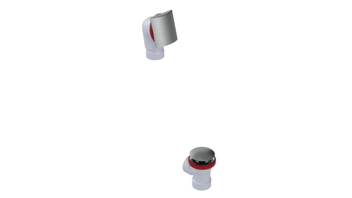 PVC DIRECT DRAIN WASTE & OVERFLOW CLICKER® HALF KIT (541DQHK)