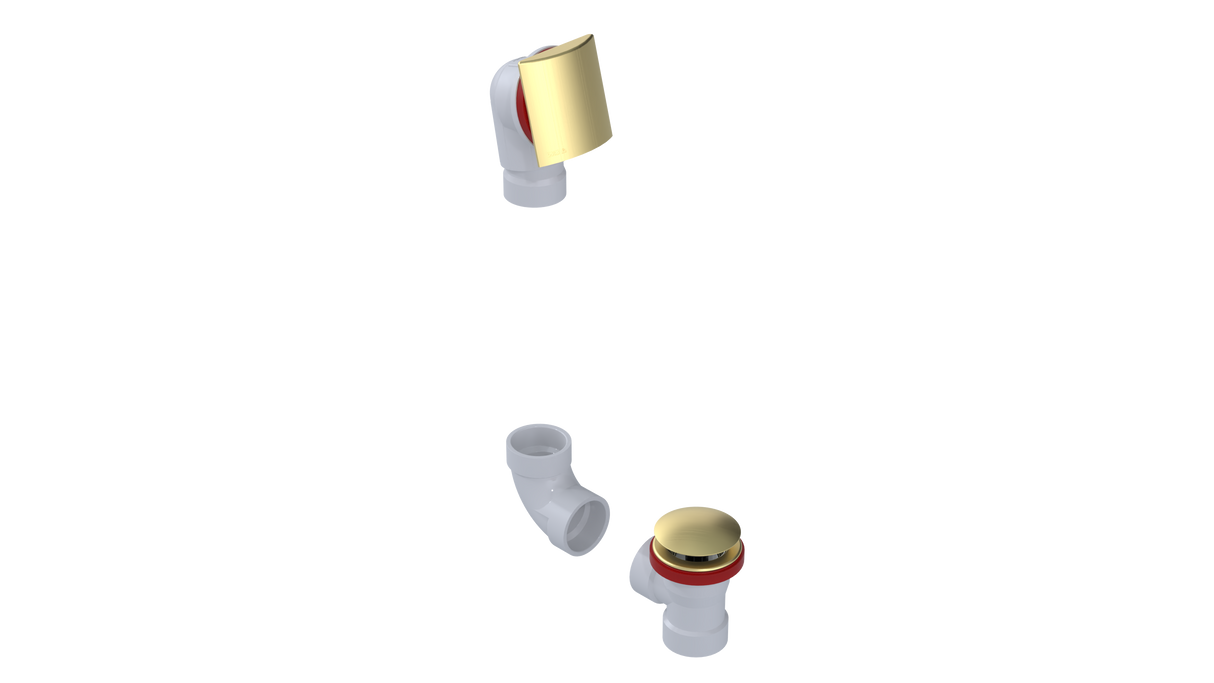 PVC DIRECT DRAIN WASTE & OVERFLOW CLICKER® KIT (541DQK)