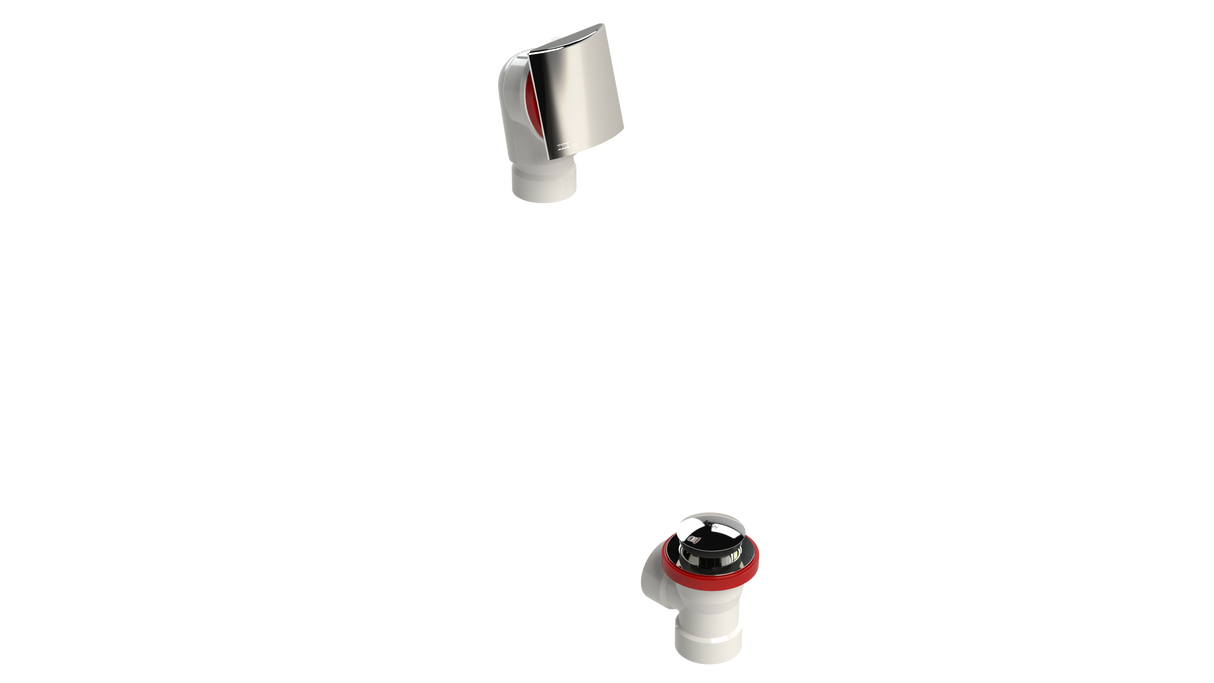 PVC DIRECT DRAIN WASTE & OVERFLOW TIP TOE HALF KIT (541DTIPHK)