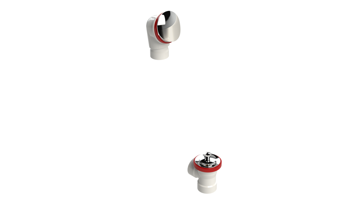 PVC DIRECT DRAIN WASTE & OVERFLOW LIFT & TURN HALF KIT (542DLHK)