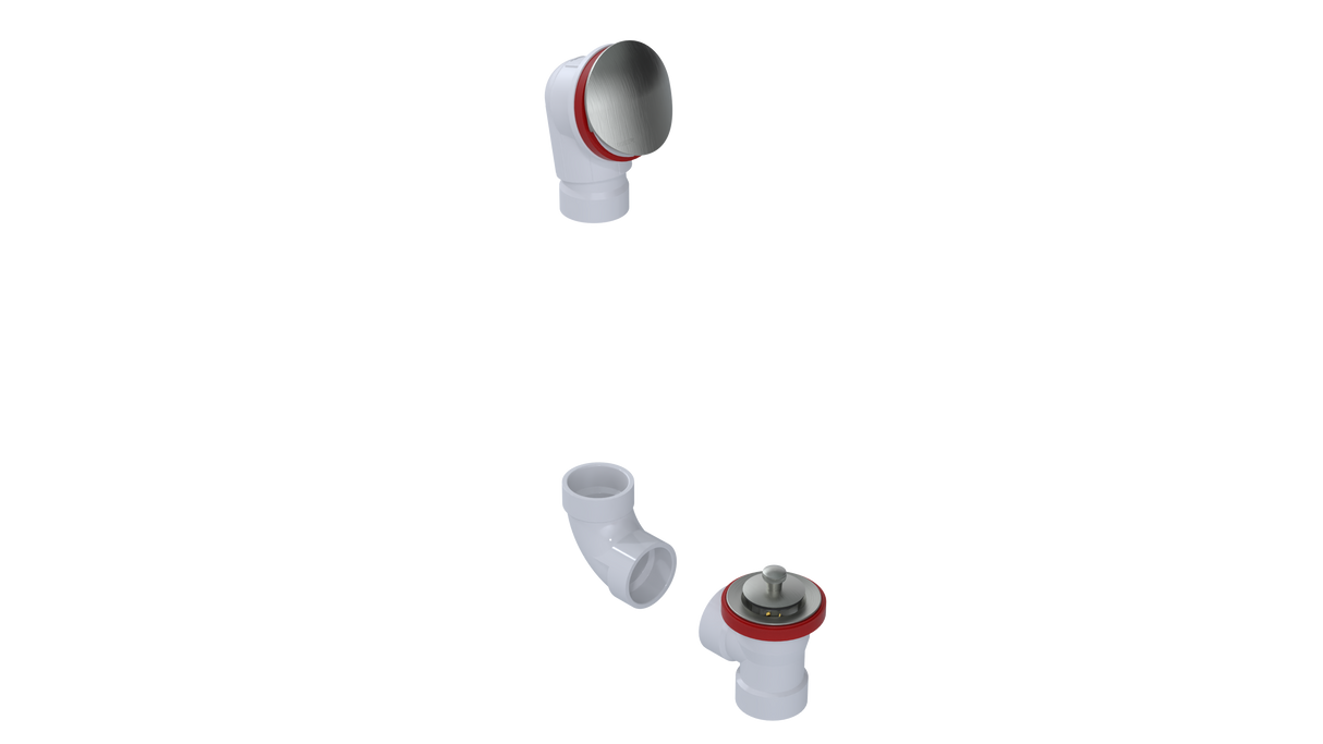 PVC DIRECT DRAIN WASTE & OVERFLOW LIFT & TURN KIT (542DLK)