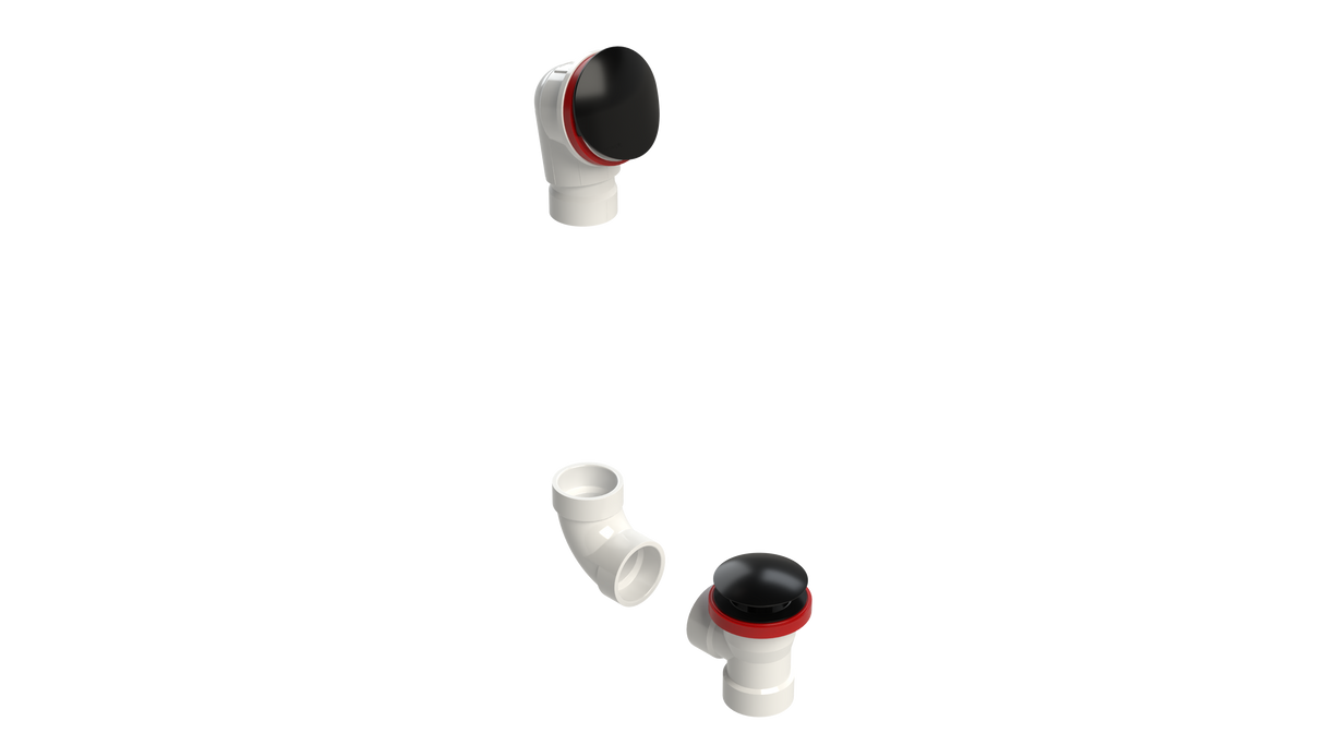 PVC DIRECT DRAIN WASTE & OVERFLOW CLICKER® KIT (542DQK)