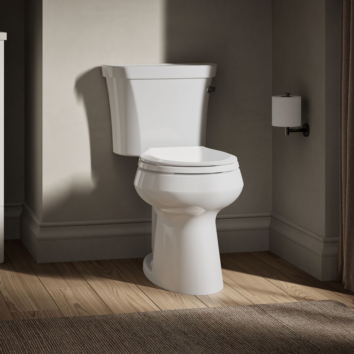 Highline® Two-piece round-front toilet, 1.28 gpf