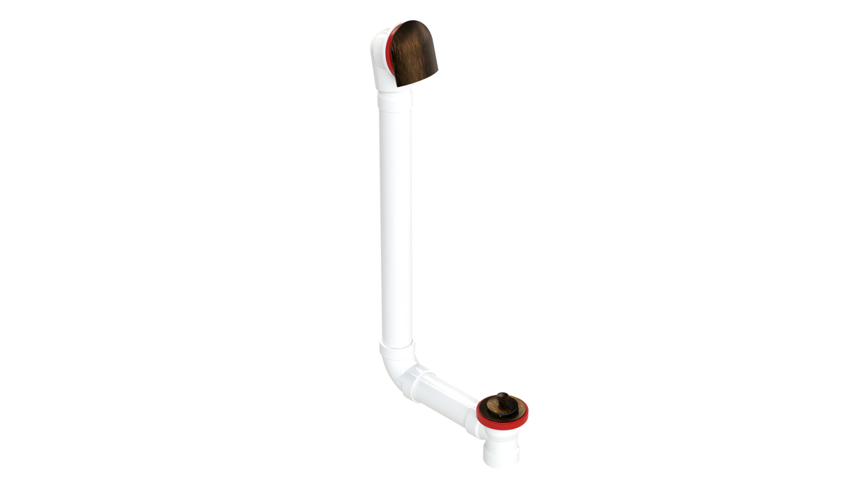 PVC DIRECT DRAIN WASTE & OVERFLOW LIFT & TURN EXTENDED (54DL-20VB)