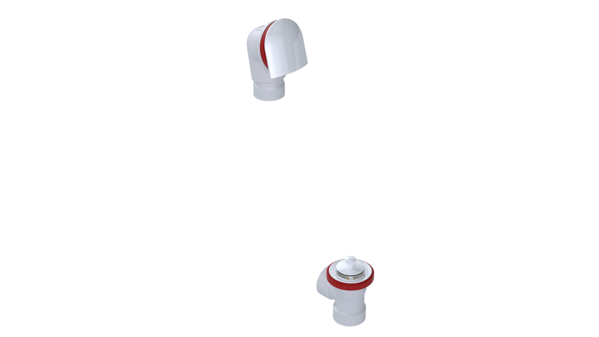 PVC DIRECT DRAIN WASTE & OVERFLOW LIFT & TURN HALF KIT (54DLHK)