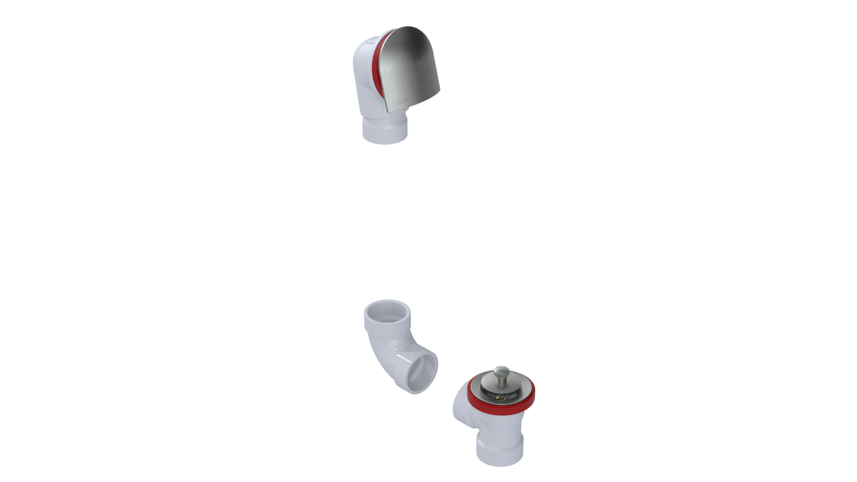 PVC DIRECT DRAIN WASTE & OVERFLOW LIFT & TURN KIT (54DLK)