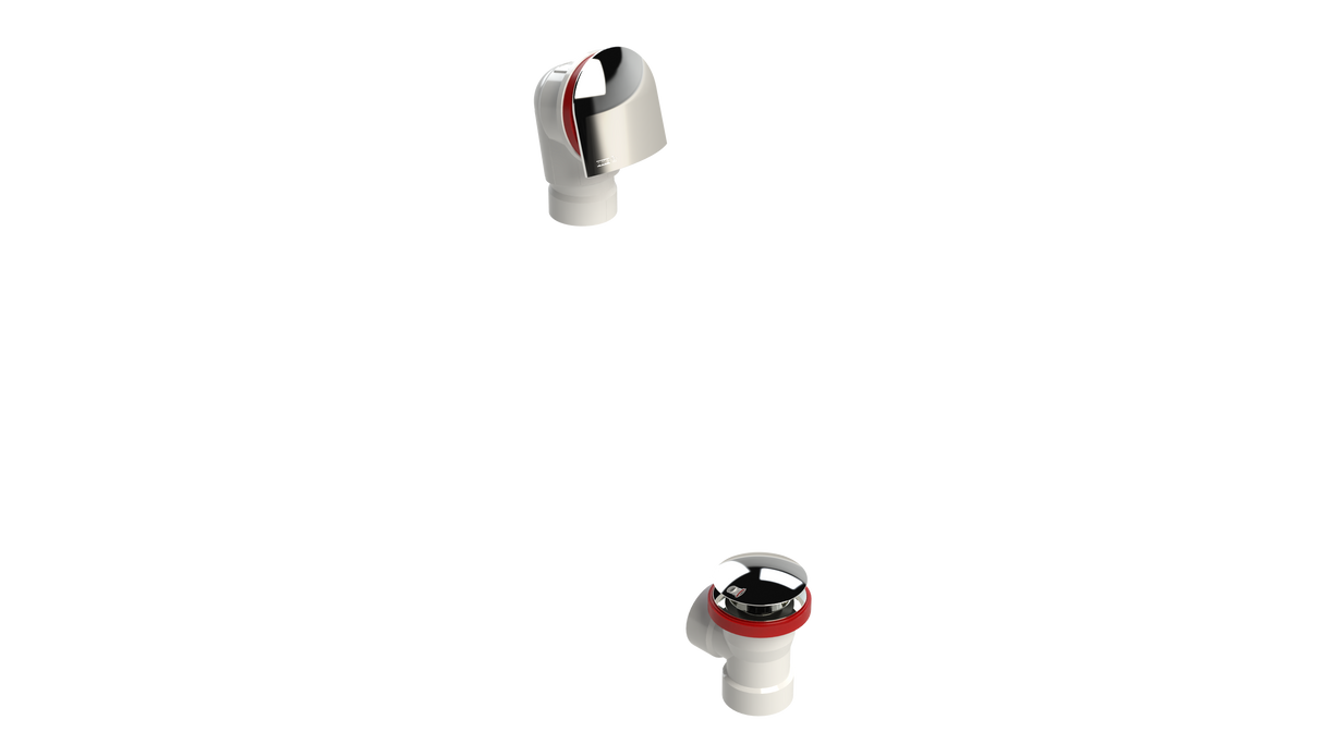 PVC DIRECT DRAIN WASTE & OVERFLOW CLICKER® HALF KIT (54DQHK)