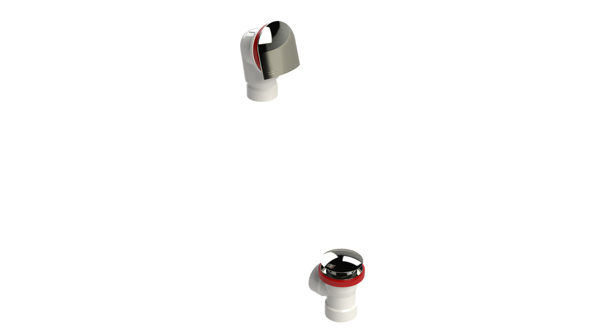 PVC DIRECT DRAIN WASTE & OVERFLOW CLICKER® HALF KIT (54DQHK)