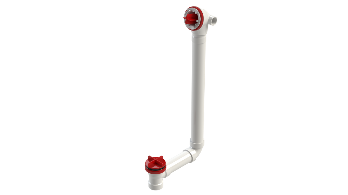 PVC Direct Waste & Overflow Testable Rough-In Extended with Condensate Hub (55DTDRI-20)