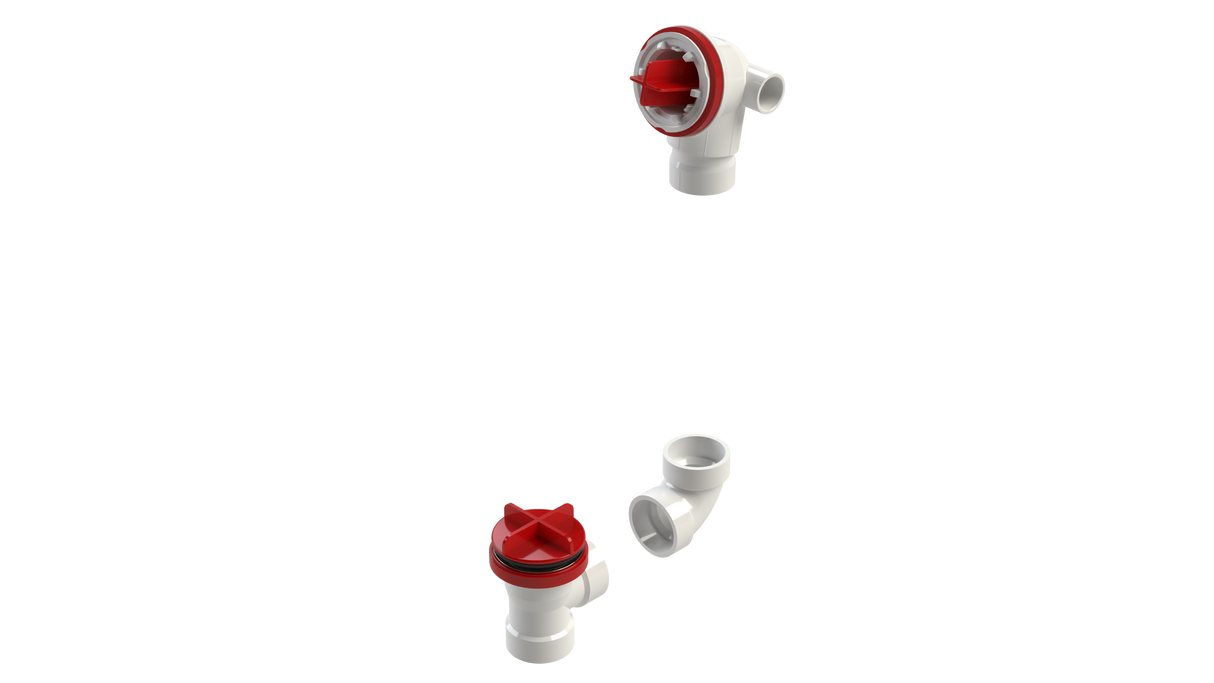 PVC Direct Waste & Overflow Testable Rough-In Kit with Condensate Hub (55DTDRI-K)