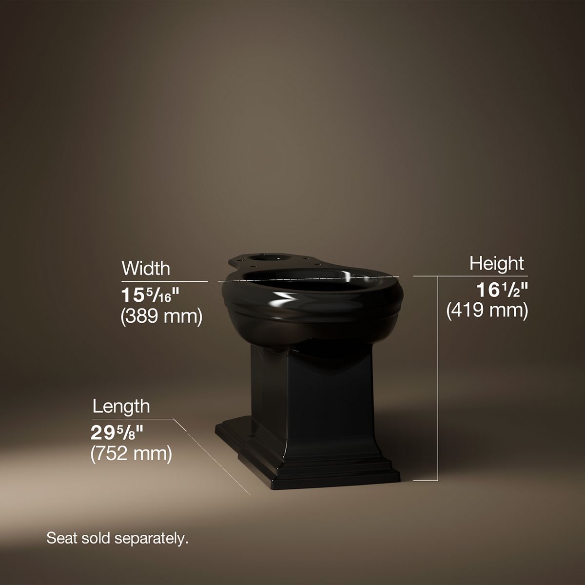 Memoirs® Elongated bowl with concealed trapway