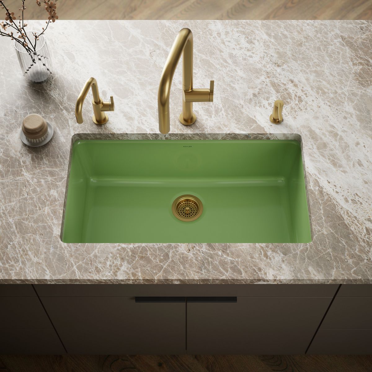 Iron/Tones® 33" top-/undermount single-bowl kitchen sink