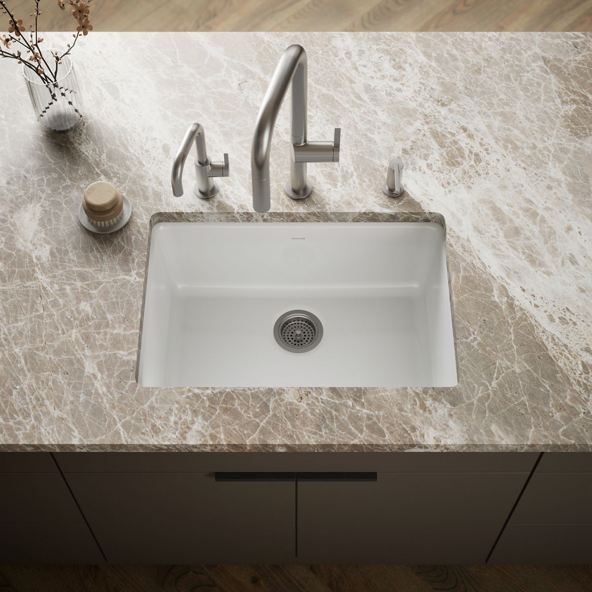 Iron/Tones® 27" top-/undermount single-bowl kitchen sink