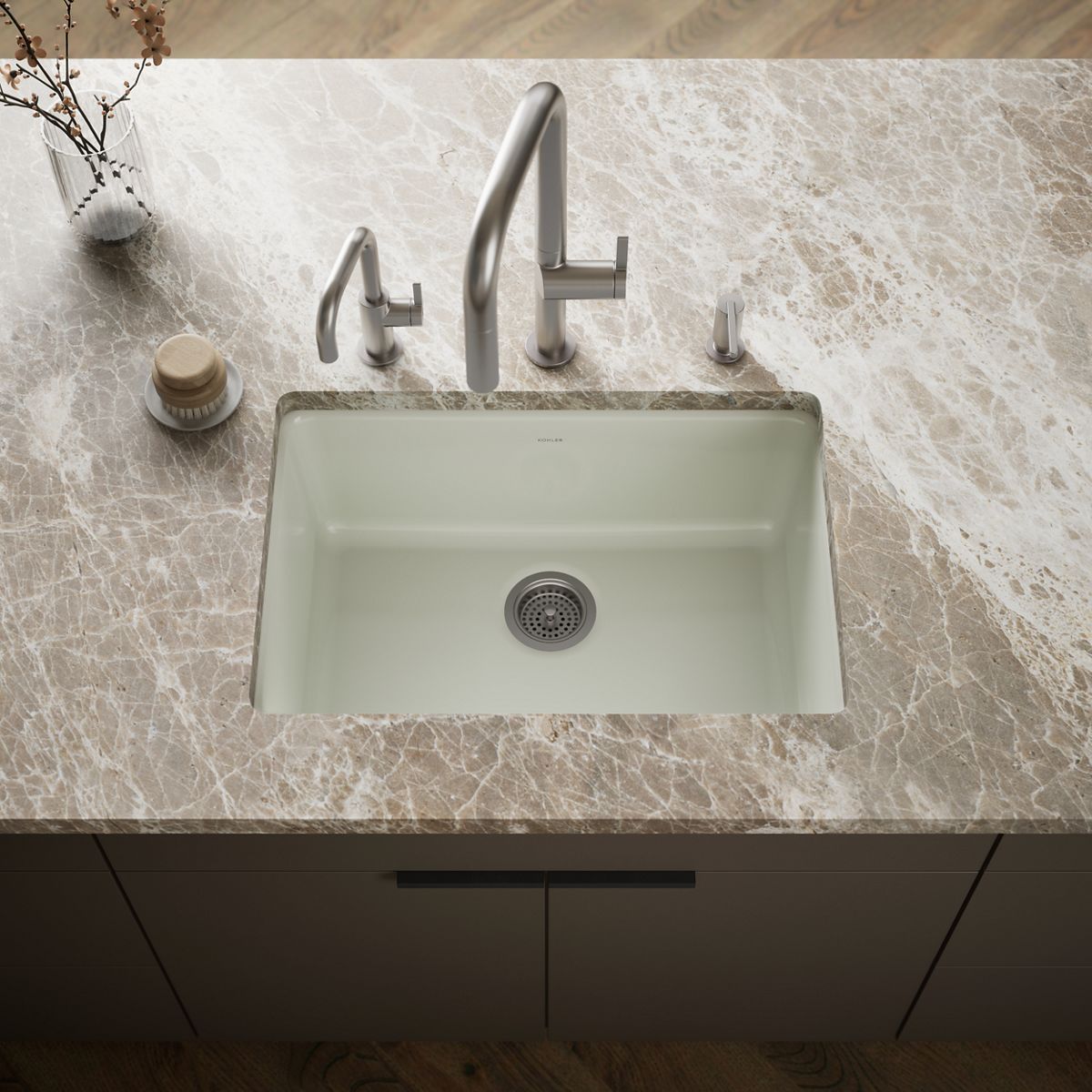 Iron/Tones® 27" top-/undermount single-bowl kitchen sink