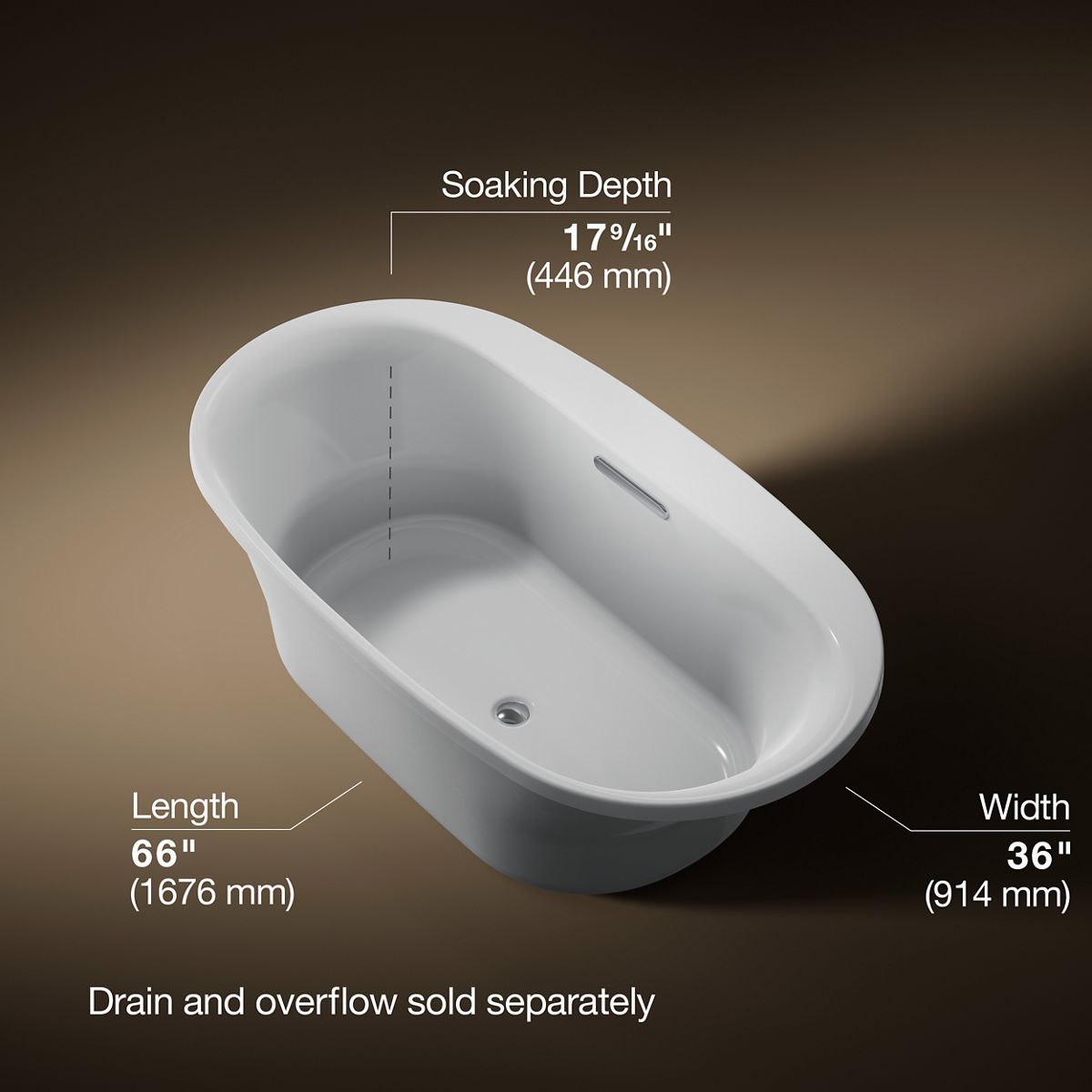 Underscore® 65-1/2" x 35-3/4" drop-in bath