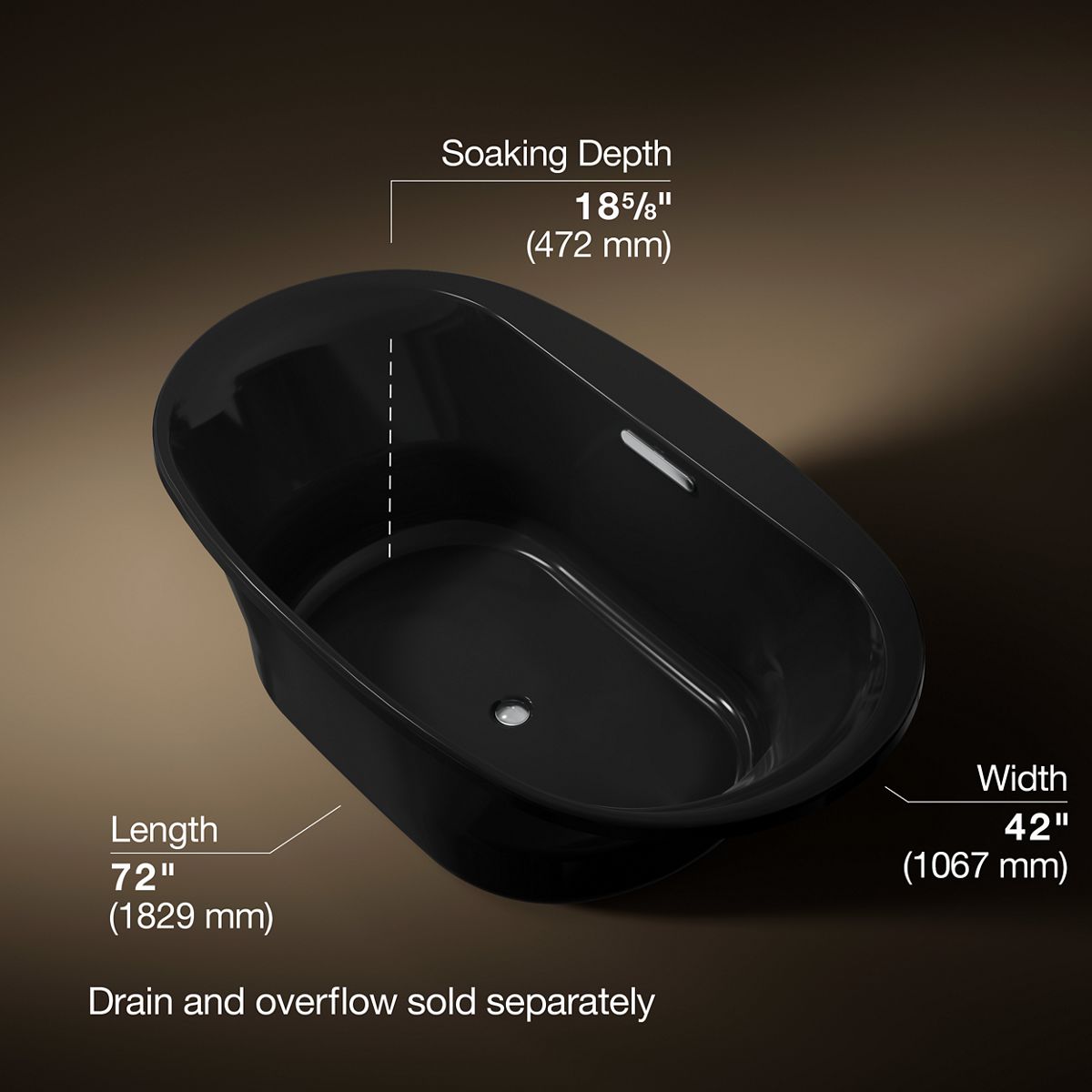 Underscore® 71-1/2" x 41-1/2" drop-in bath