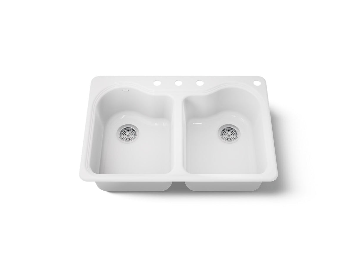 Hartland® 33" top-mount double-bowl kitchen sink