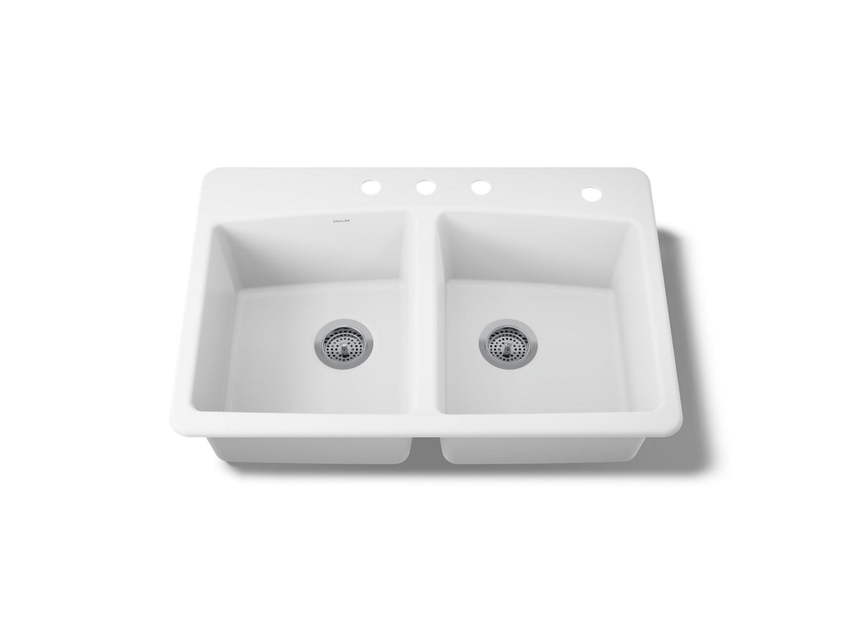 Brookfield™ 33" top-mount double-bowl kitchen sink