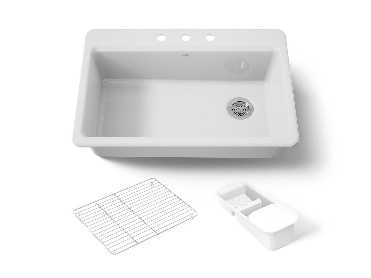 Riverby® 33" top-mount single-bowl workstation kitchen sink