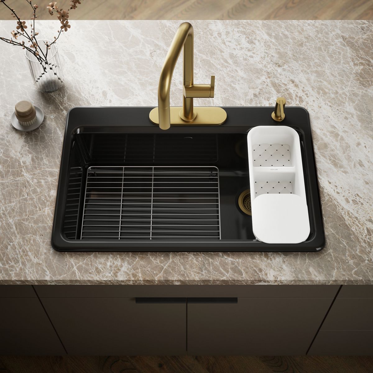 Riverby® 33" top-mount single-bowl workstation kitchen sink
