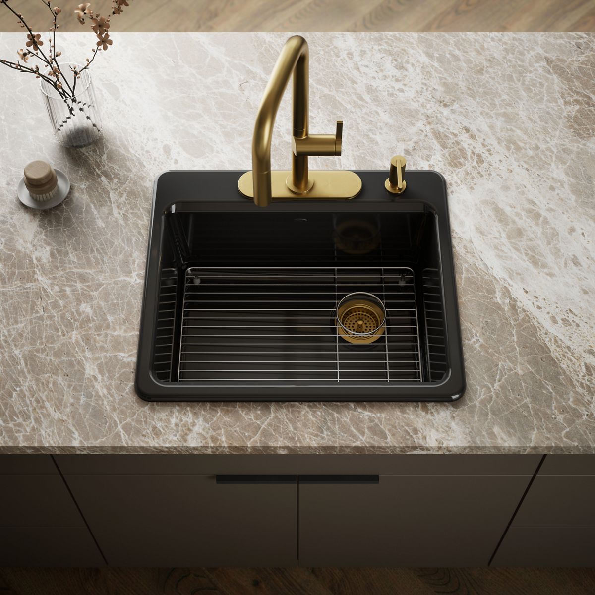 Riverby® 25" top-mount single-bowl kitchen sink