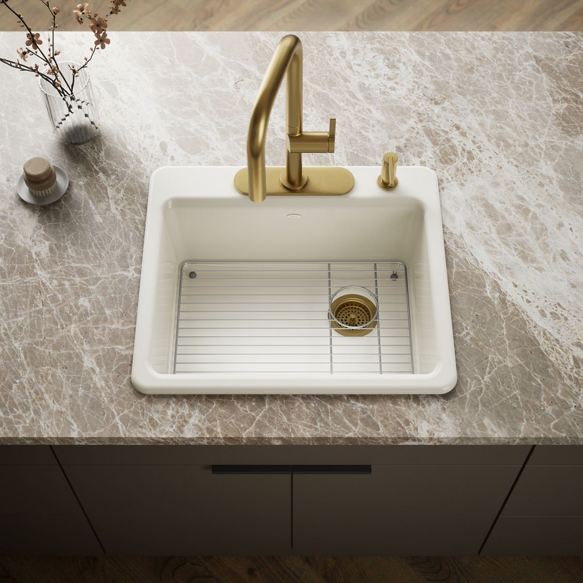 Riverby® 25" top-mount single-bowl kitchen sink