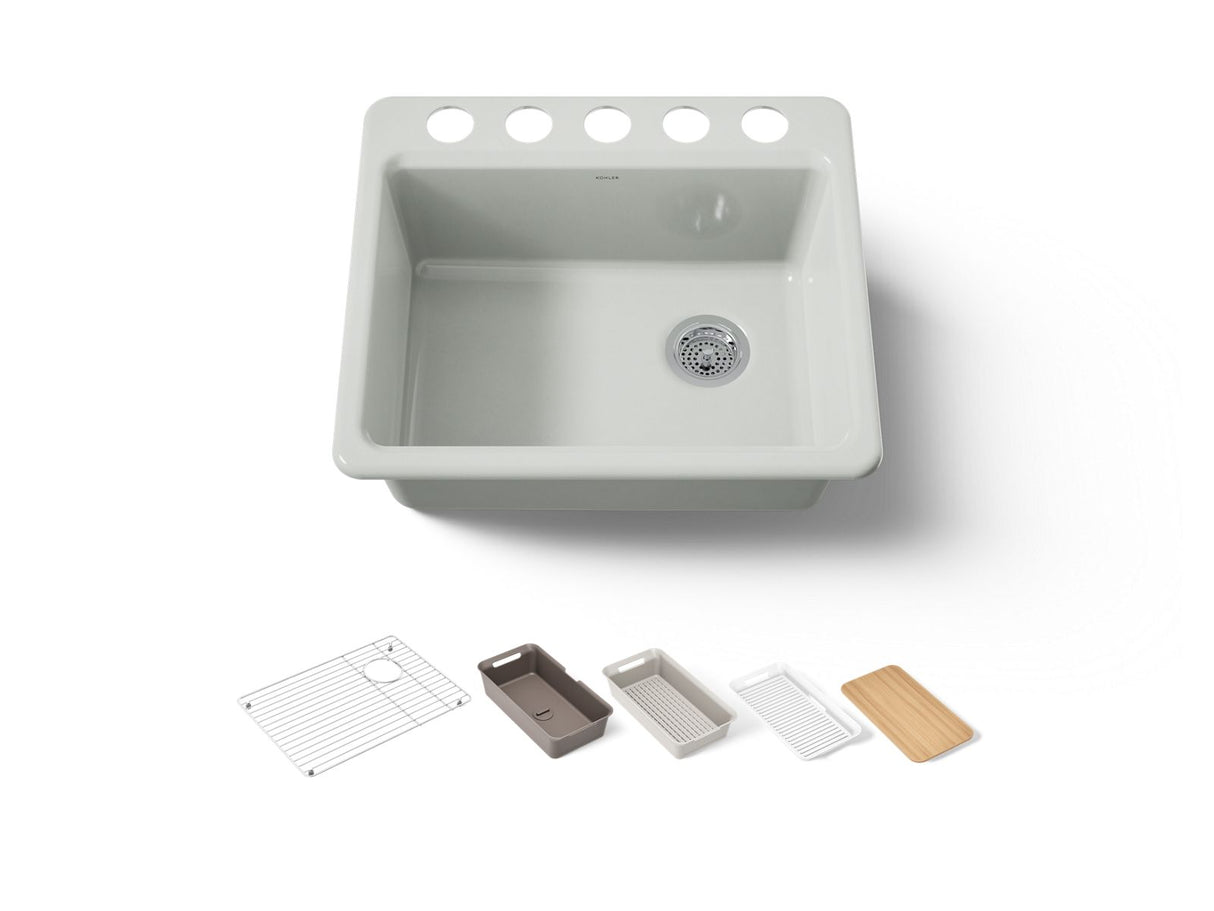 Riverby® 25" undermount single-bowl workstation kitchen sink