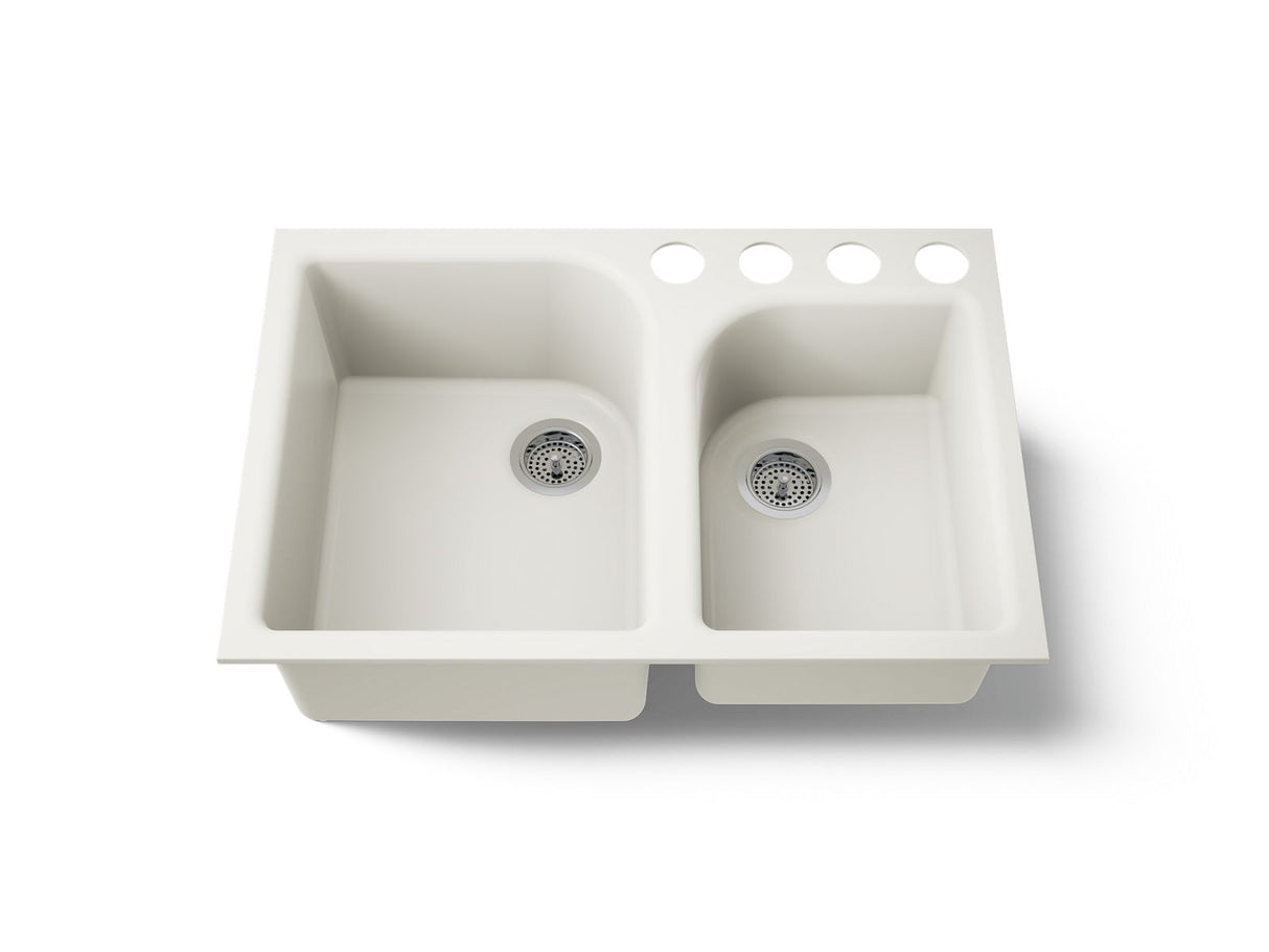 Executive Chef™ 33" undermount double-bowl kitchen sink
