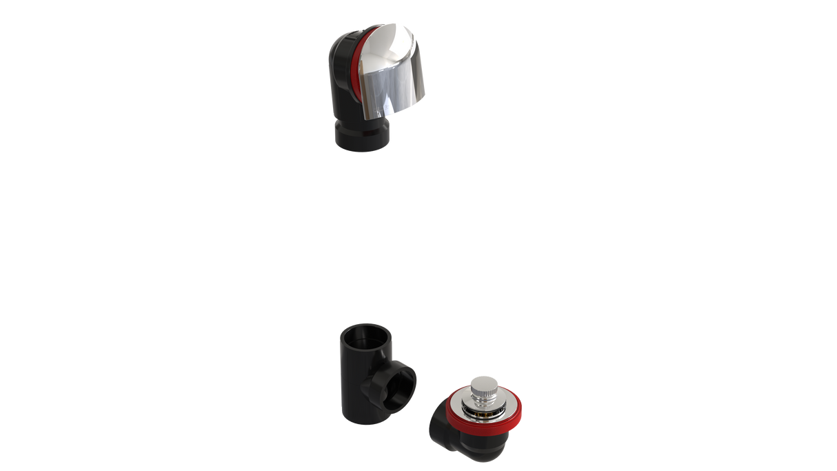 ABS OFFSET WASTE & OVERFLOW LIFT & TURN KIT (6040LZK-CP)
