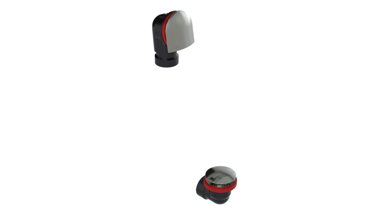 ABS OFFSET WASTE & OVERFLOW TIP-TOE HALF KIT (6040TIPHK)
