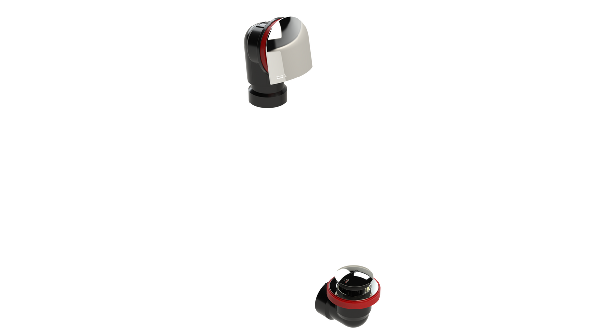 ABS OFFSET WASTE & OVERFLOW TIP-TOE HALF KIT (6040TIPHK)
