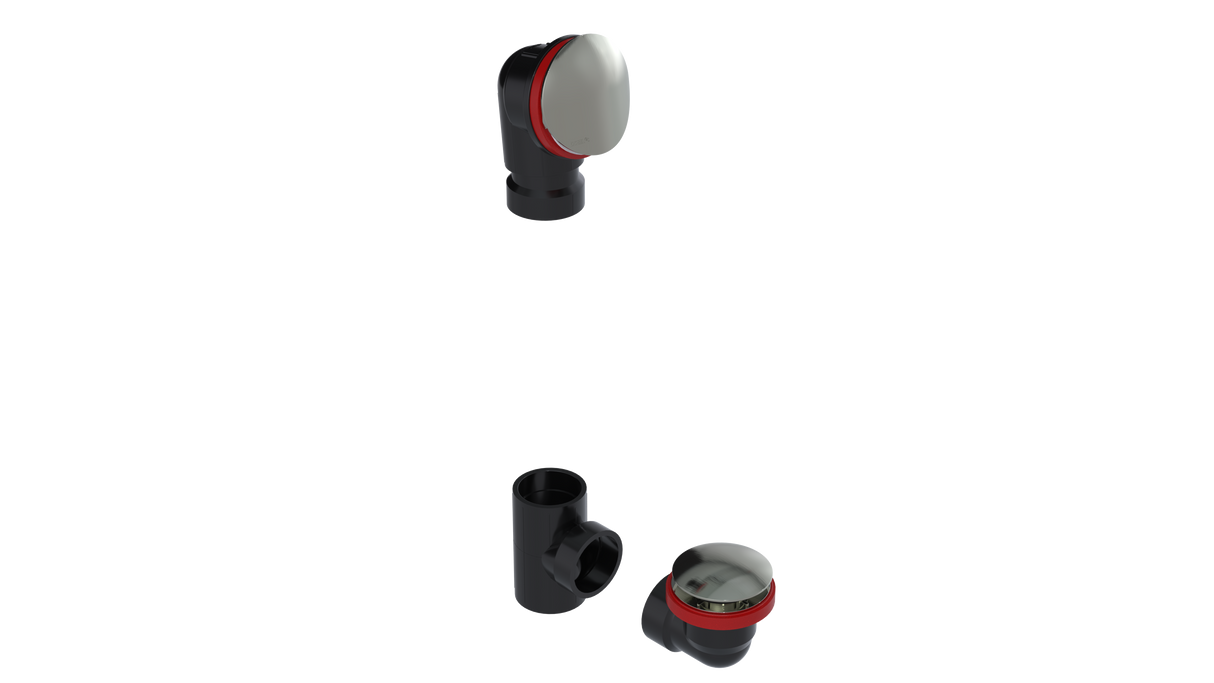 ABS OFFSET WASTE & OVERFLOW TIP-TOE KIT (6042TIPK)