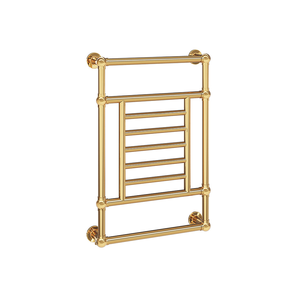 23.5"x34.5" Tuzio Thames Wall Mounted Towel Warmer in Unlacquered Brass / Electric Plug-I