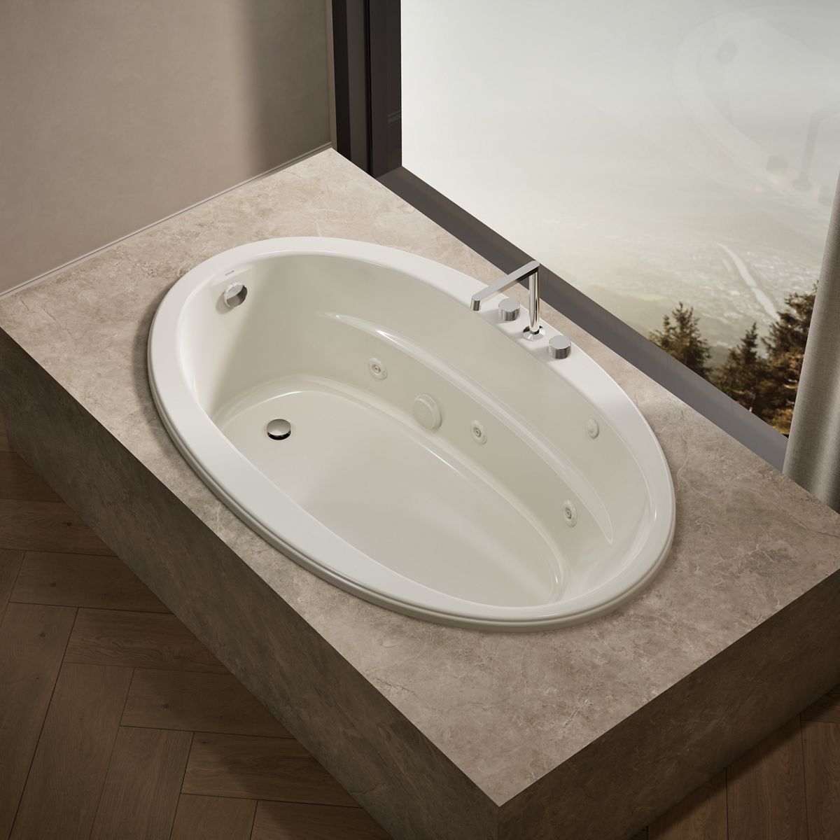 Sunward® 66" x 42" drop-in whirlpool