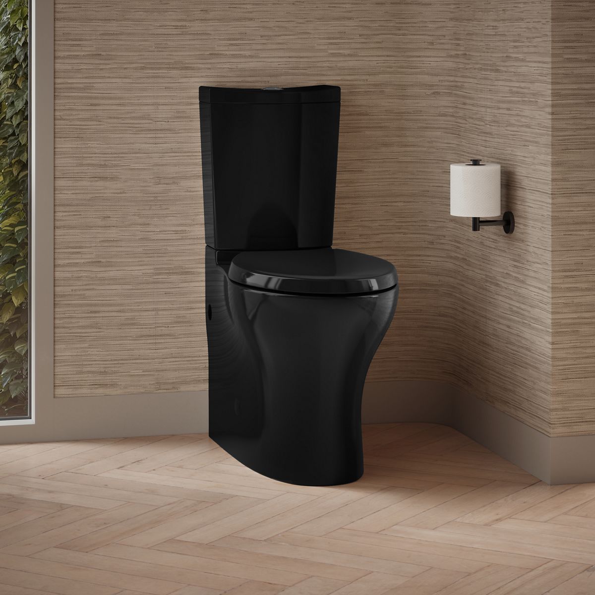 Persuade® Curv Two-piece elongated toilet with skirted trapway, dual-flush
