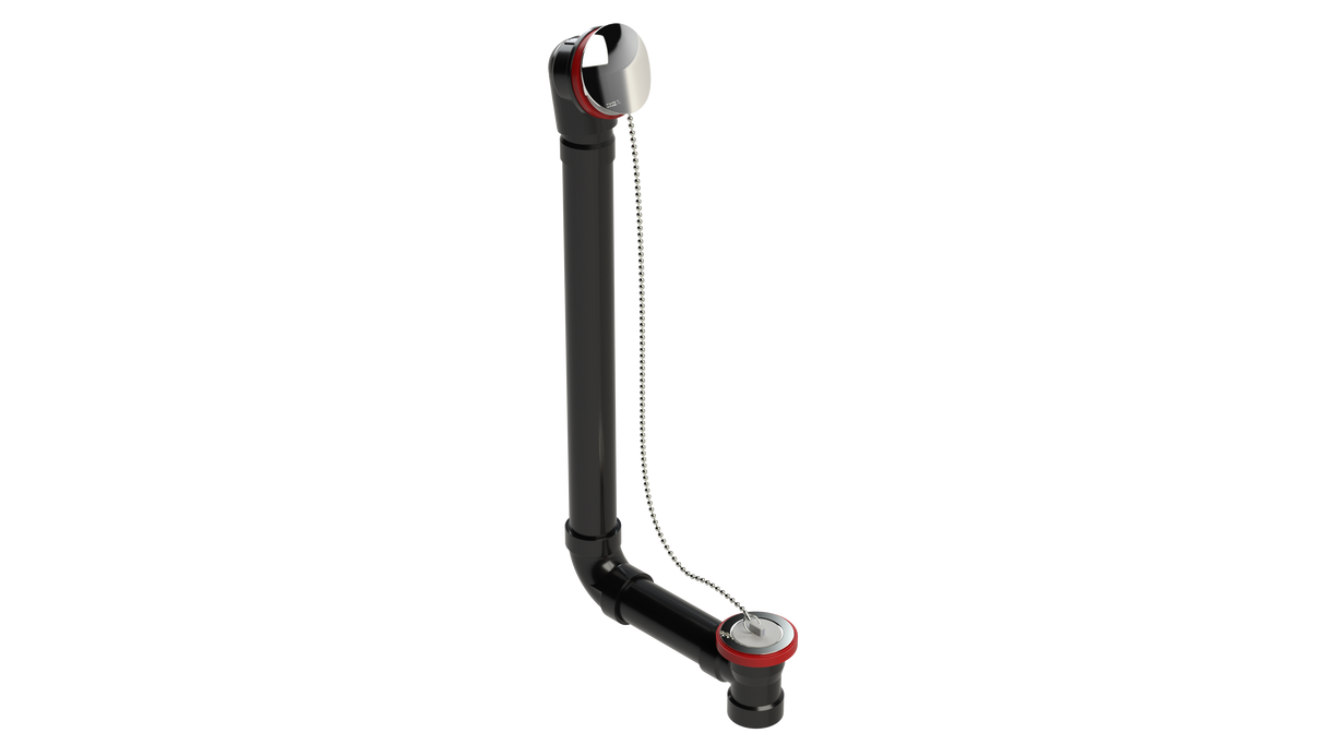 ABS DIRECT DRAIN WASTE & OVERFLOW PLUG & CHAIN (642DCS-20CP)