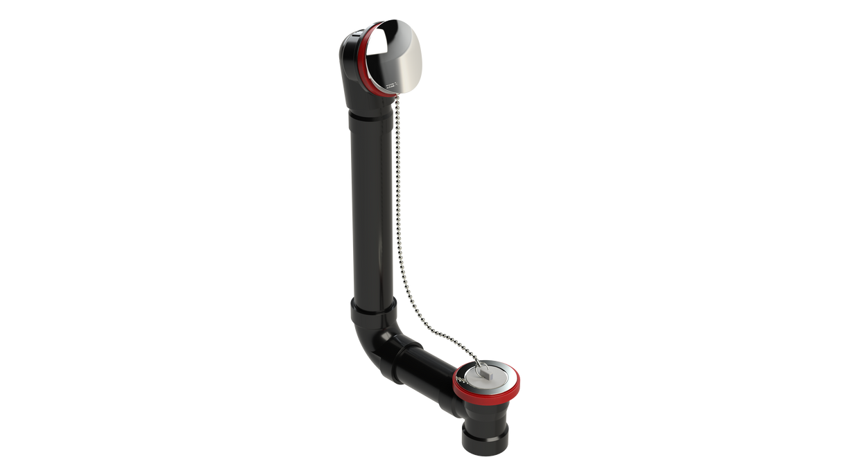 ABS DIRECT DRAIN WASTE & OVERFLOW PLUG & CHAIN (642DCS)