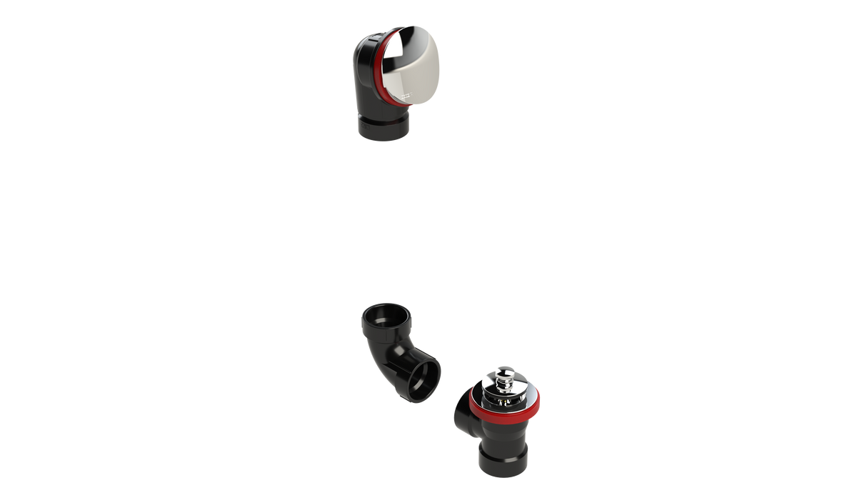 ABS DIRECT DRAIN WASTE & OVERFLOW PUSH-PULL KIT (642DPPK-CP)