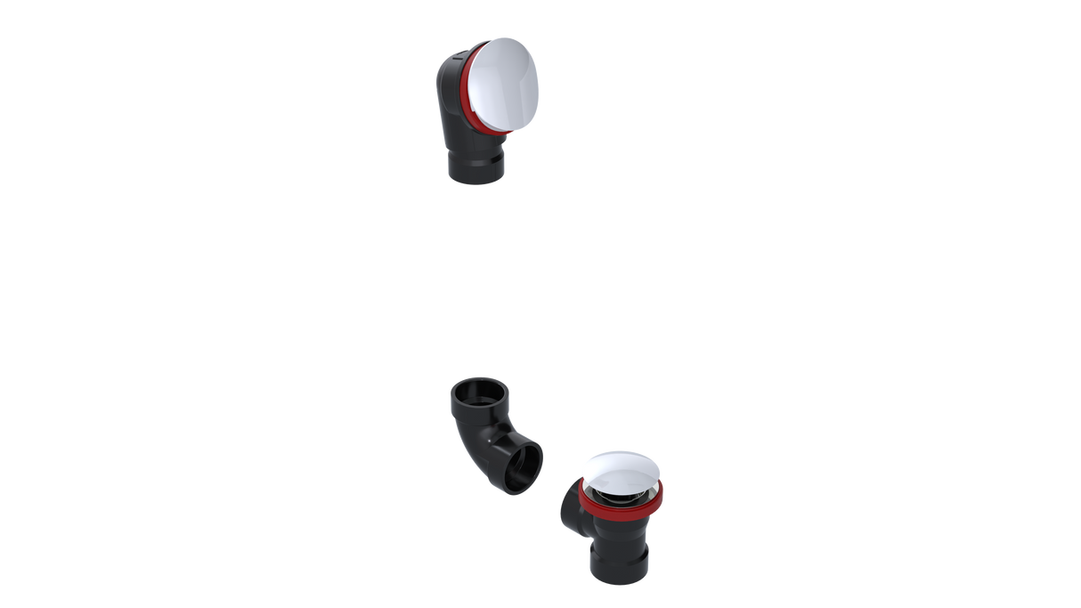 ABS DIRECT DRAIN WASTE & OVERFLOW CLICKER® KIT (642DQK)