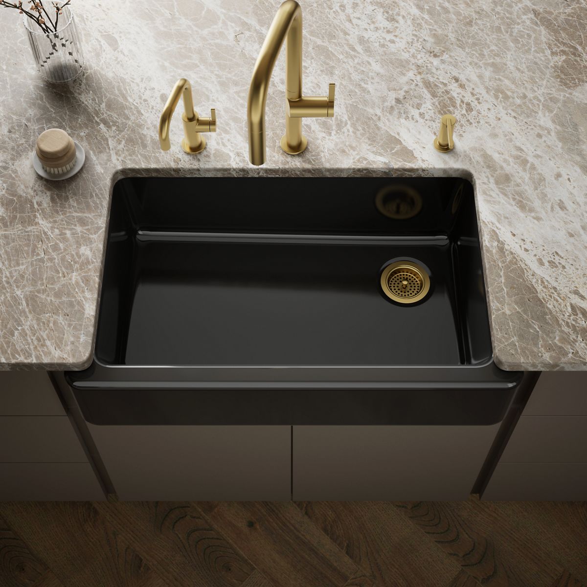Whitehaven® 35-3/4" undermount single-bowl farmhouse kitchen sink
