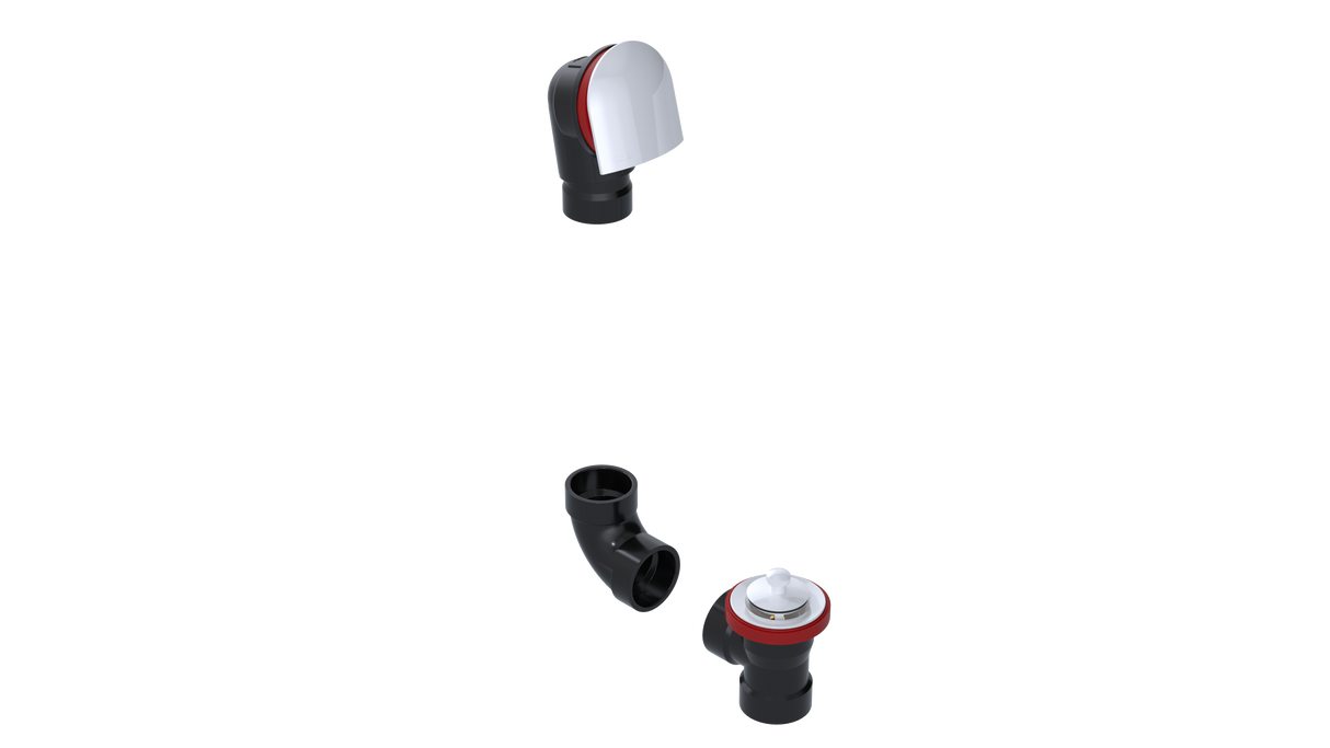ABS DIRECT DRAIN WASTE & OVERFLOW LIFT & TURN KIT (64DLK)