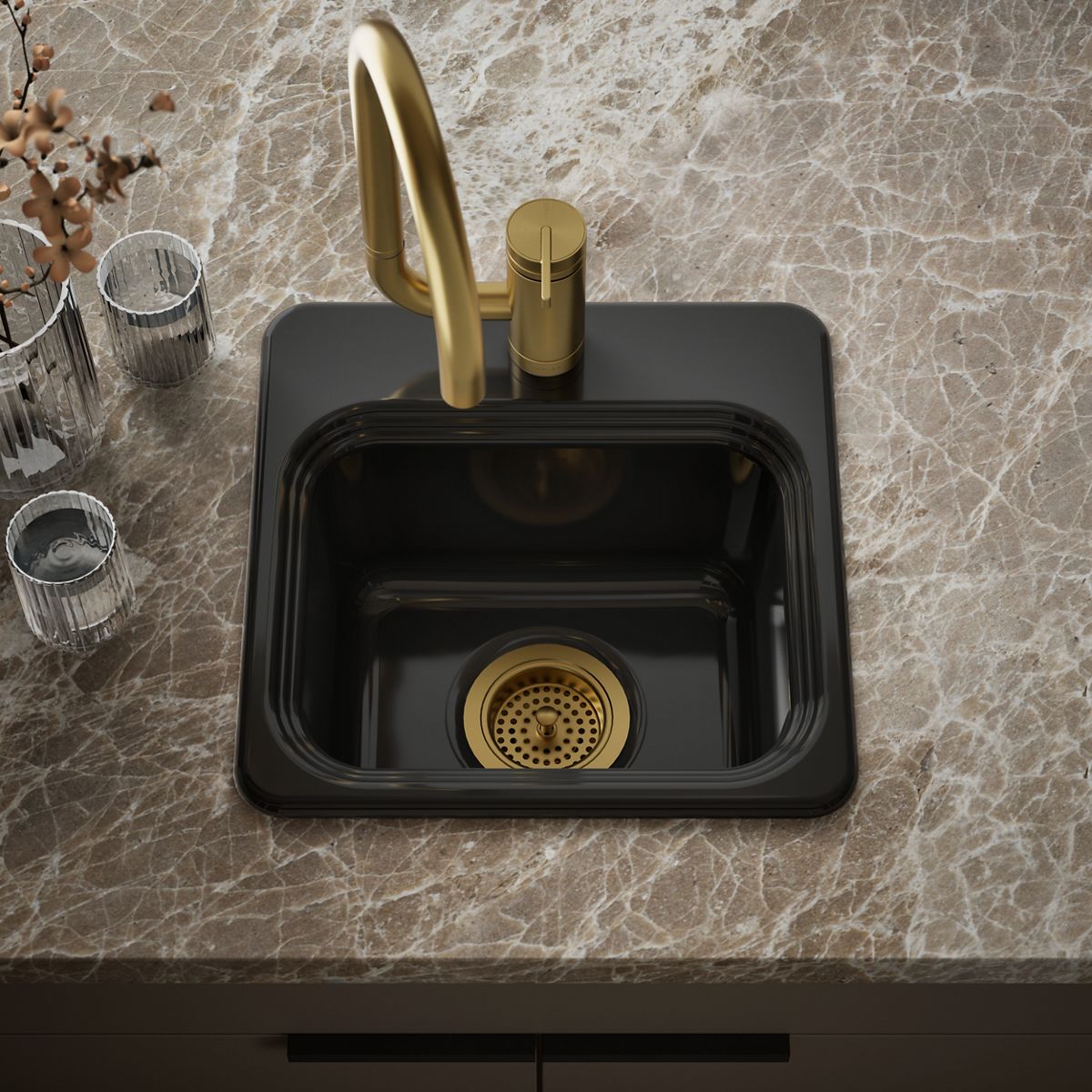 Northland™ 15" top-mount single-bowl bar sink