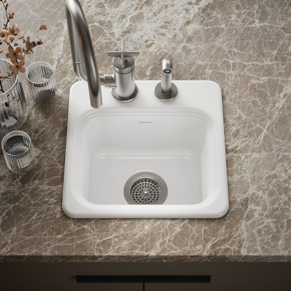 Northland™ 15" top-mount single-bowl bar sink