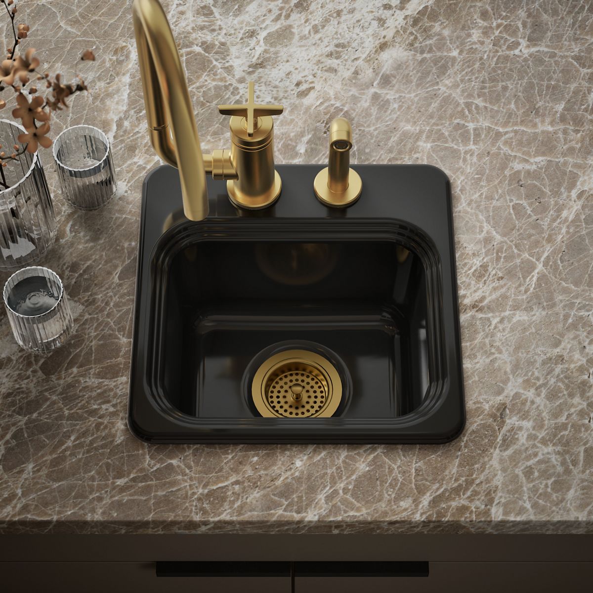 Northland™ 15" top-mount single-bowl bar sink